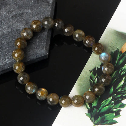 🌙 Labradorit &amp; Mondstein Perlenarmband – Reiki Glücksbringer-Schmuck für Frauen &amp; Paare