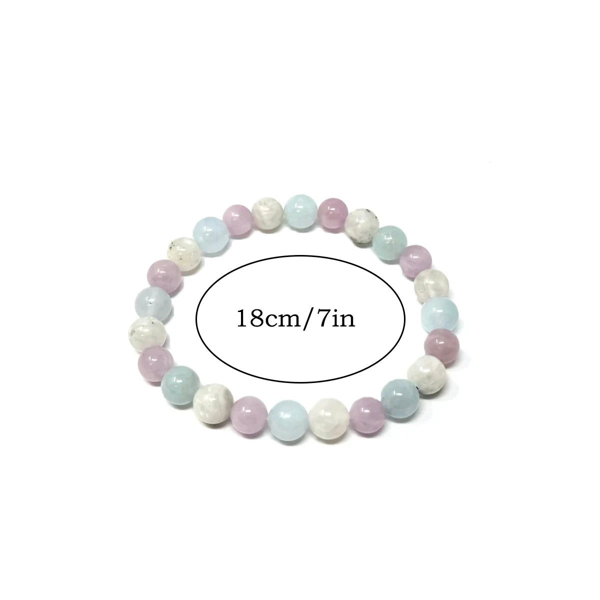 Meditation Bracelet – Aquamarine, Moonstone &amp; Kunzite | Grounding Gift for Men &amp; Women