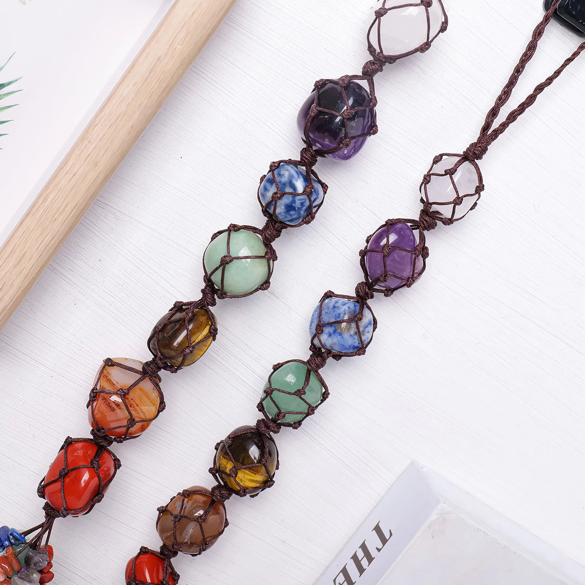 🔮 Natürlicher Kristall Chakra Anhänger – Heilende Energie für Auto &amp; Yoga Dekoration ✨