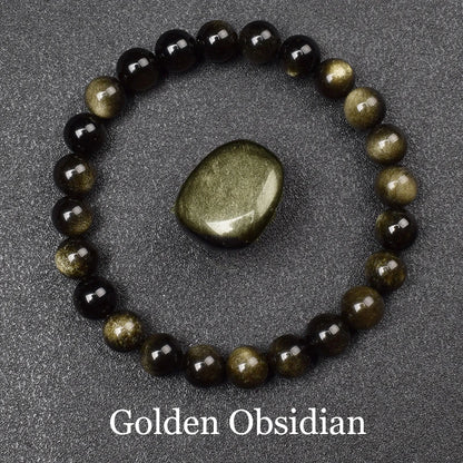 🖤 Schwarzes Onyx-Perlenarmband – Natürlicher Achatstein für Balance &amp; Stil (6 mm / 8 mm, Unisex)