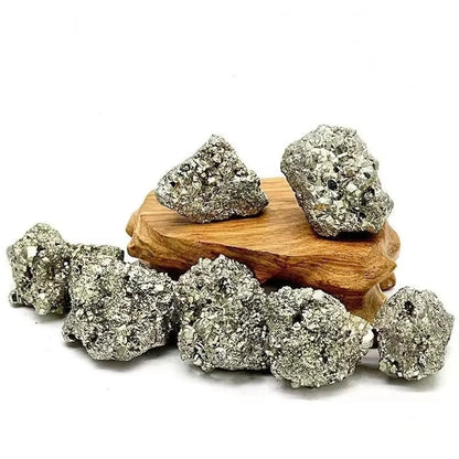 Rohe Tumbled Pyrit Steine – Natürlicher Kristall für Heilung &amp; Sammlung 🪙