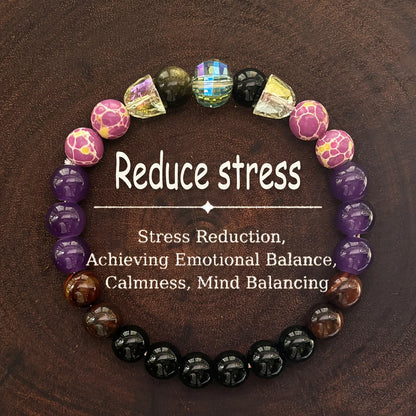 Rotes Tigerauge &amp; Imperial Jasper Perlenarmband – Handgefertigter Energie-Balancer (Unisex) 🔴