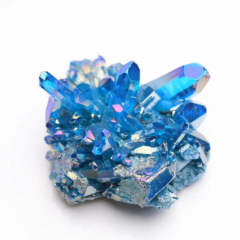 Himmelblauer Titanquarz Cluster – Natürlicher Kristall Heilstein (2–7 cm) 💎