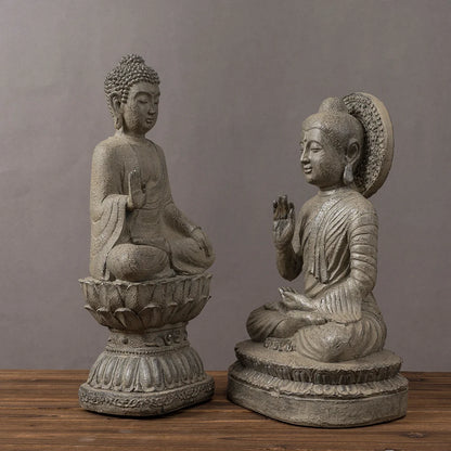 RAKKS Zen Buddha Statue – Resin Dekor für Zuhause &amp; Teeraum 🧘‍♂️