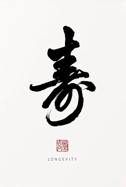 Zen Calligraphy Canvas – Traditionelles Chinesisches Wandbild (Ungeahnt)