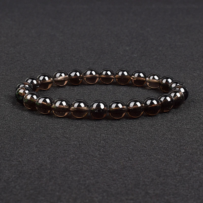 💎 Natürlicher Stein Perlen Armband – Apatit, Lapislazuli, Tigerauge &amp; Mehr (Unisex, 6–8mm Perlen)
