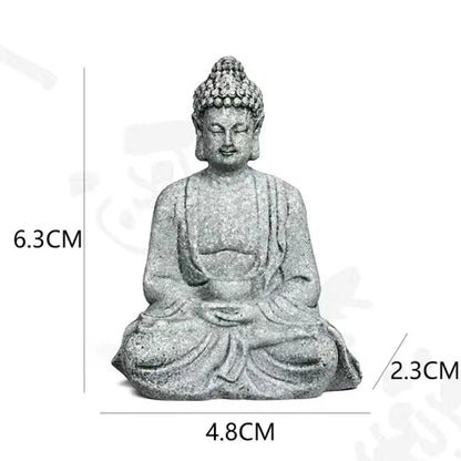 🧘‍♂️ Chinesische Krieger-Mönch-Statue – Zen-Mikrolandschaft &amp; Gartendekoration