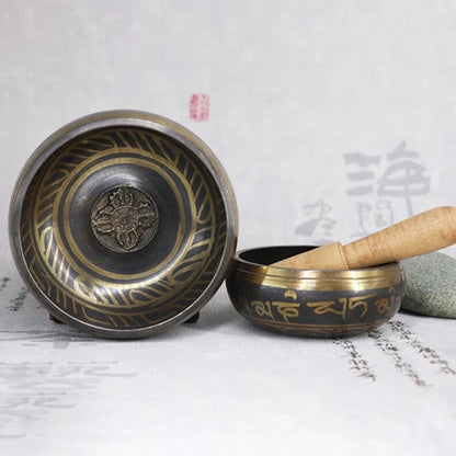 Tibetan Singing Bowl – Brass Meditation &amp; Yoga Sound Bowl