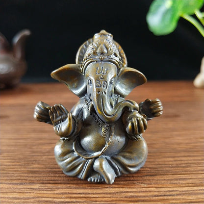 Stein Ganesha Statue – Hindu Elefantengott Figur für Heim- &amp; Gartendekoration 🌿
