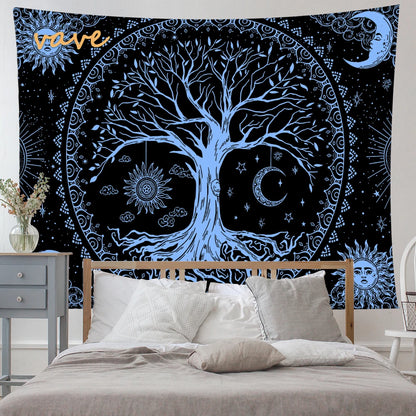 🌳 Tree of Life Psychedelic Tapestry – Trippy Mandala Wall Hanging for Boho &amp; Witchy Room Decor