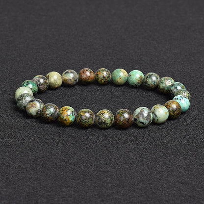 💎 Natürlicher Stein Perlen Armband – Apatit, Lapislazuli, Tigerauge &amp; Mehr (Unisex, 6–8mm Perlen)