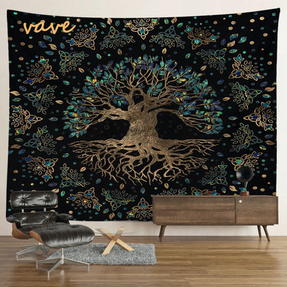 🌳 Tree of Life Psychedelic Tapestry – Trippy Mandala Wall Hanging for Boho &amp; Witchy Room Decor