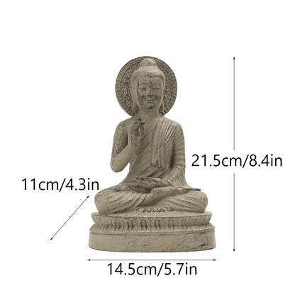 RAKKS Zen Buddha Statue – Resin Dekor für Zuhause &amp; Teeraum 🧘‍♂️