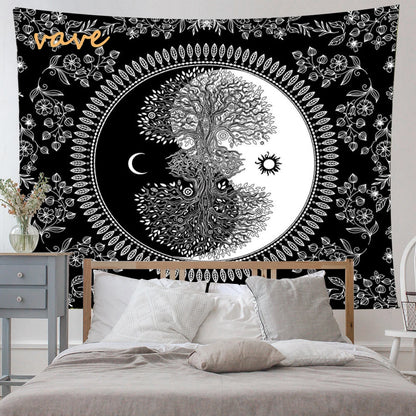 🌳 Tree of Life Psychedelic Tapestry – Trippy Mandala Wall Hanging for Boho &amp; Witchy Room Decor