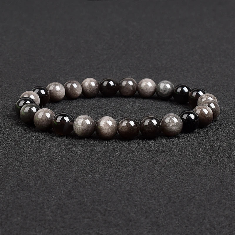 💎 Natürlicher Stein Perlen Armband – Apatit, Lapislazuli, Tigerauge &amp; Mehr (Unisex, 6–8mm Perlen)