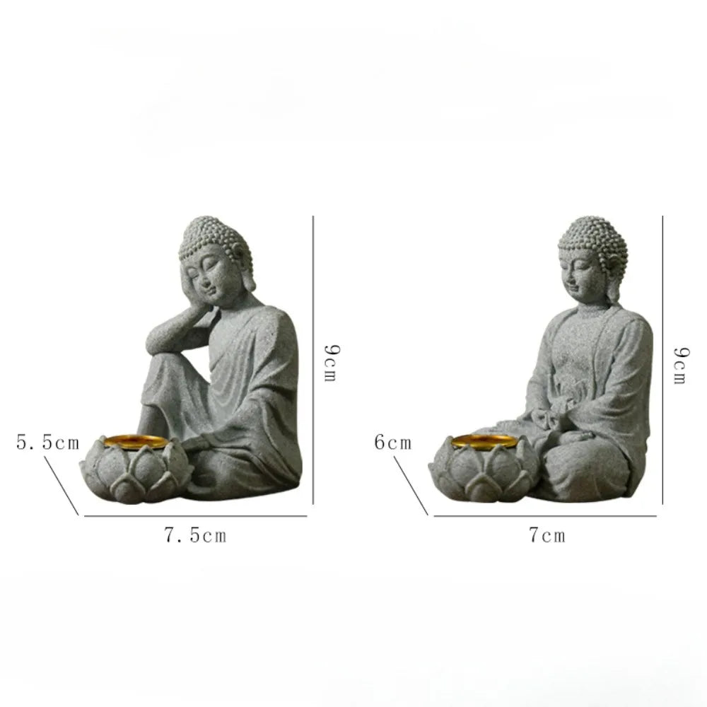 Zen Buddha Incense &amp; Tealight Holder – Stone Meditation Decor