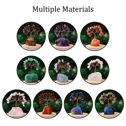 🌳✨ Natürlicher Edelstein Kristall Glücksbaum – Feng Shui Wohlstandsdeko 💎🏡💖
