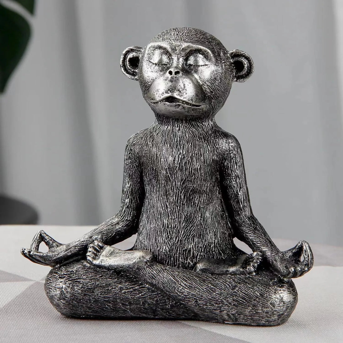 🐒 Yoga Monkey Figurine – Resin Zen Meditation Statue for Home &amp; Shelf Decor (5&quot;)