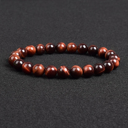💎 Natürlicher Stein Perlen Armband – Apatit, Lapislazuli, Tigerauge &amp; Mehr (Unisex, 6–8mm Perlen)