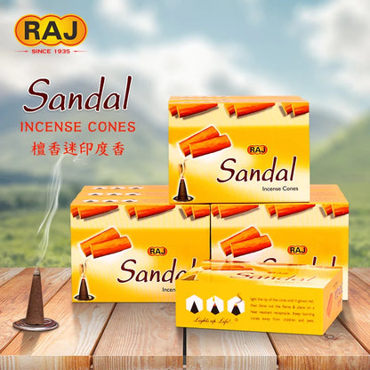 RAJ India Wasserfall Räucherkegel – Aromatischer Backflow Duft 🌿