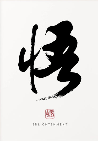 Zen Calligraphy Canvas – Traditionelles Chinesisches Wandbild (Ungeahnt)