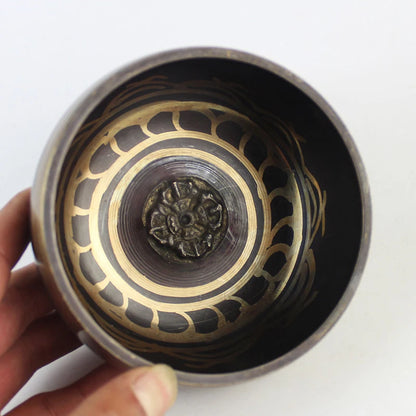 Tibetan Singing Bowl – Brass Meditation &amp; Yoga Sound Bowl