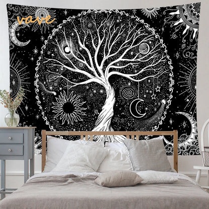 🌳 Tree of Life Psychedelic Tapestry – Trippy Mandala Wall Hanging for Boho &amp; Witchy Room Decor