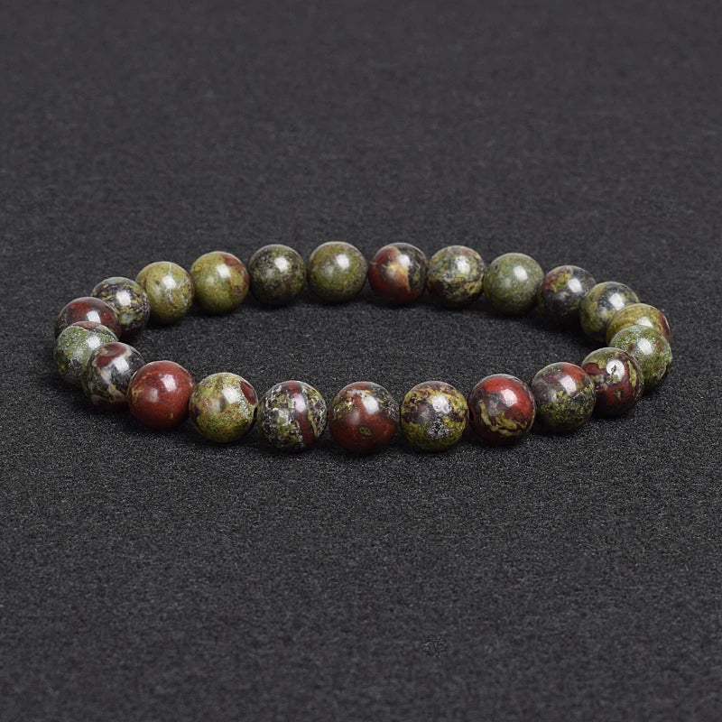 💎 Natürlicher Stein Perlen Armband – Apatit, Lapislazuli, Tigerauge &amp; Mehr (Unisex, 6–8mm Perlen)