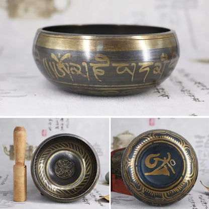 Tibetan Singing Bowl – Brass Meditation &amp; Yoga Sound Bowl