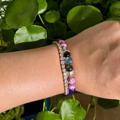 Rotes Tigerauge &amp; Imperial Jasper Perlenarmband – Handgefertigter Energie-Balancer (Unisex) 🔴