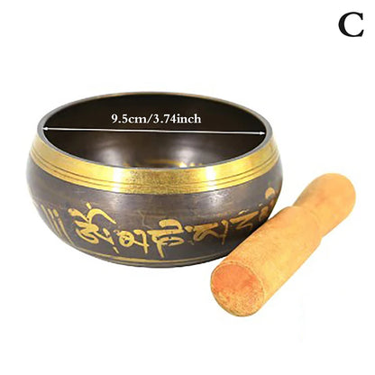 Tibetan Singing Bowl – Brass Meditation &amp; Yoga Sound Bowl