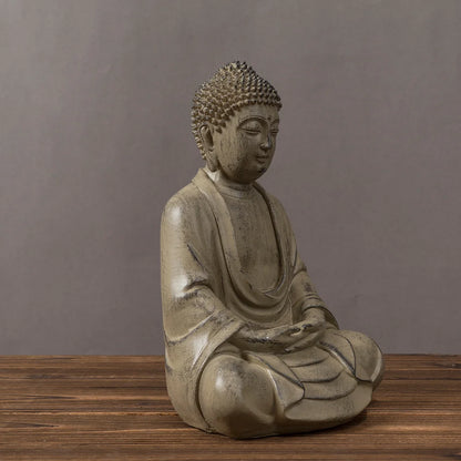 RAKKS Zen Buddha Statue – Resin Dekor für Zuhause &amp; Teeraum 🧘‍♂️